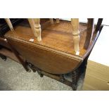 Oak drop leaf dining table