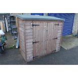 Wooden double-door garden shed, 1850x780x1750