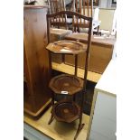 Edwardian inlaid plant stand