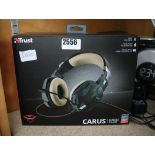 Pair of Trust Carus gaming headphones