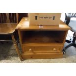 (2082) Pine single drawer TV stand