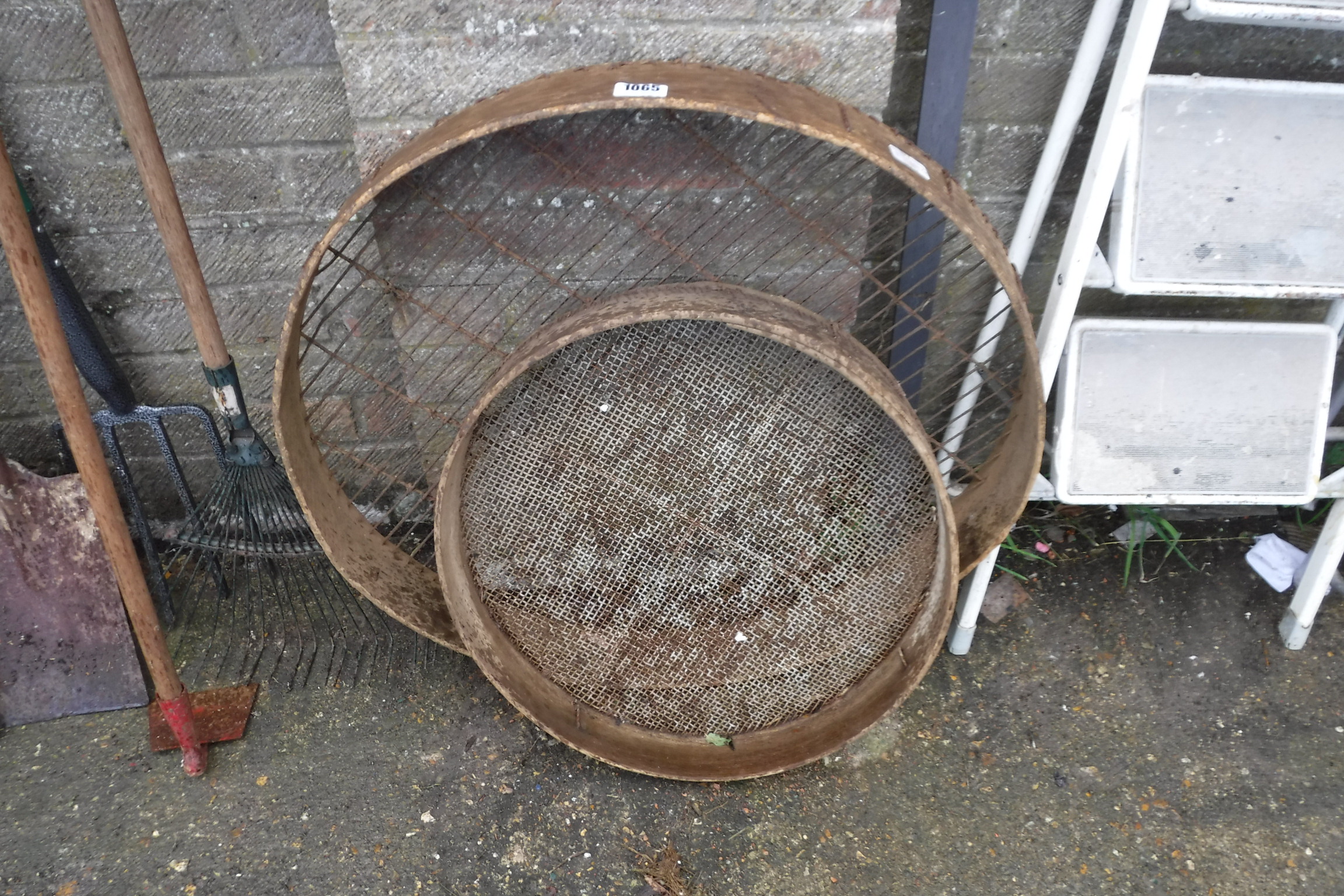 Pair of potato sieves