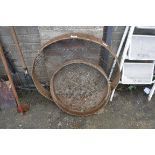 Pair of potato sieves