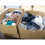 2 boxes of loose hats, gloves, scarves, etc.