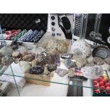 Quantity of various rocks