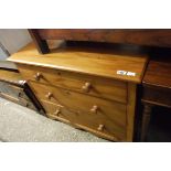 Modern pine chest of 3 drawers