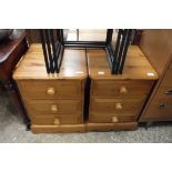 Pine 3 drawer bedsides