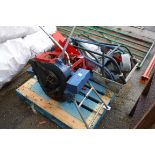 (1017) Pallet containing various motor hoe parts