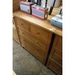 Modern light oak chest of 2 over 3 drawers