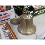 Reproduction Titanic 1912 brass bell and dish