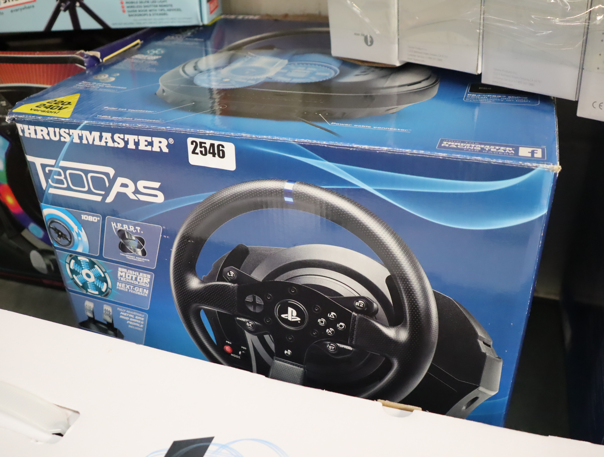 Boxed Thrust Master T300RS games console steering wheel