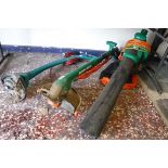 2 electric garden strimmers with electric leaf blower
