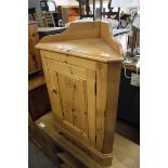 Pine corner cupboard