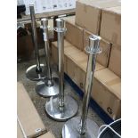 4 chrome barrier posts