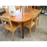 Teak extending dining table