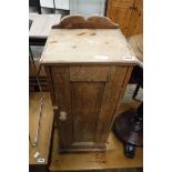 Early 20th Century pine single door pot cupboard
