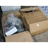 3 boxes of data switches, window bolts, door security chains, etc.