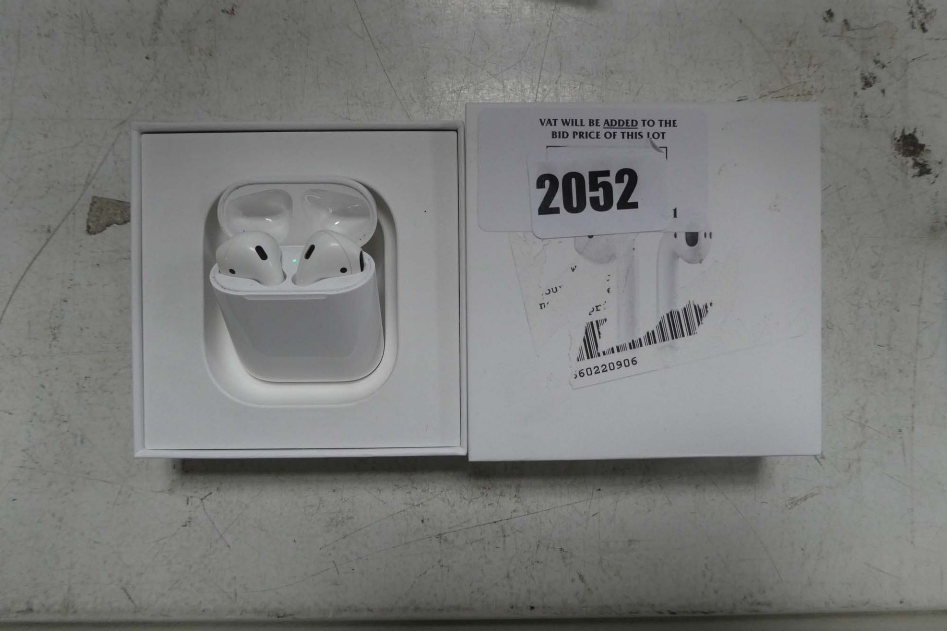 2088 Boxed pair of Apple AirPods 1st gen with charging case