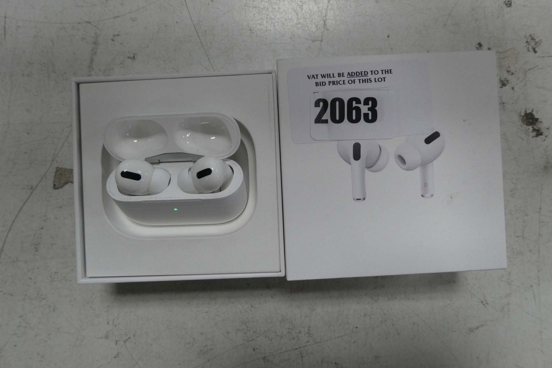 2098 Boxed pair of Apple AirPods Pro with wireless charging case and box