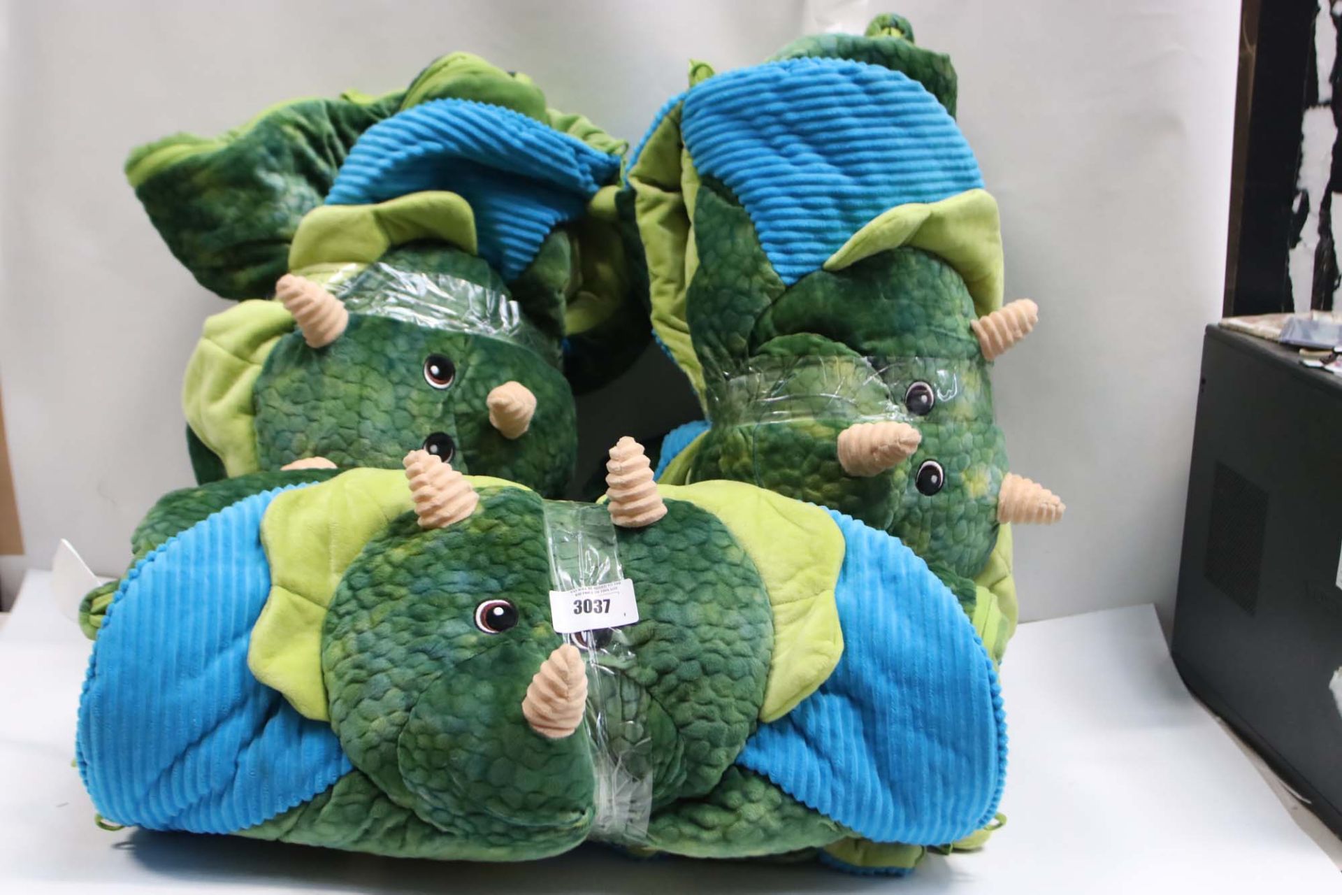 3 triceratops childrens sleeping bags