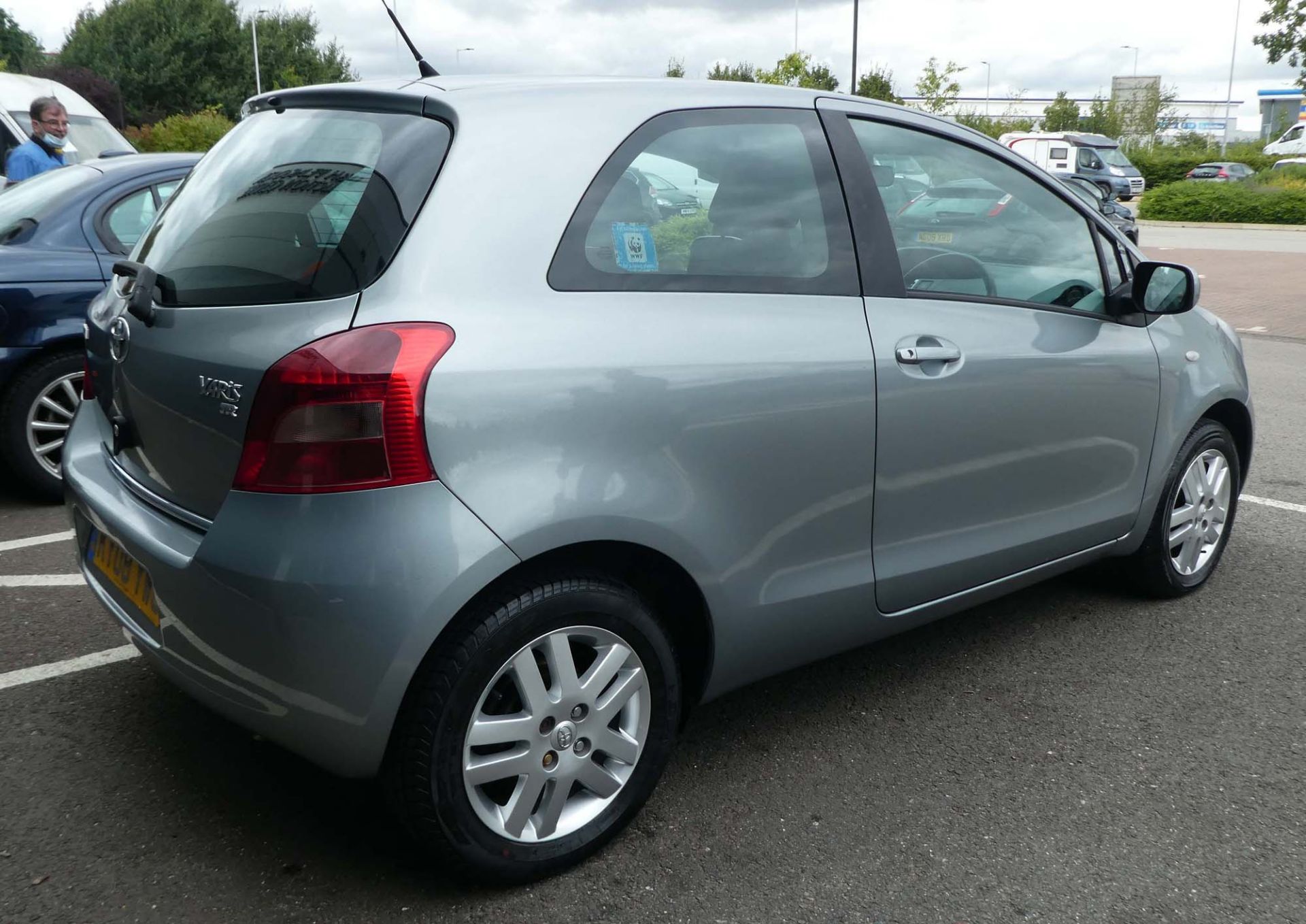 KY08 YWC Toyota Yaris TR in silver, first registered 05.03.2008, one key, 1296cc, petrol, 3 door - Image 3 of 8