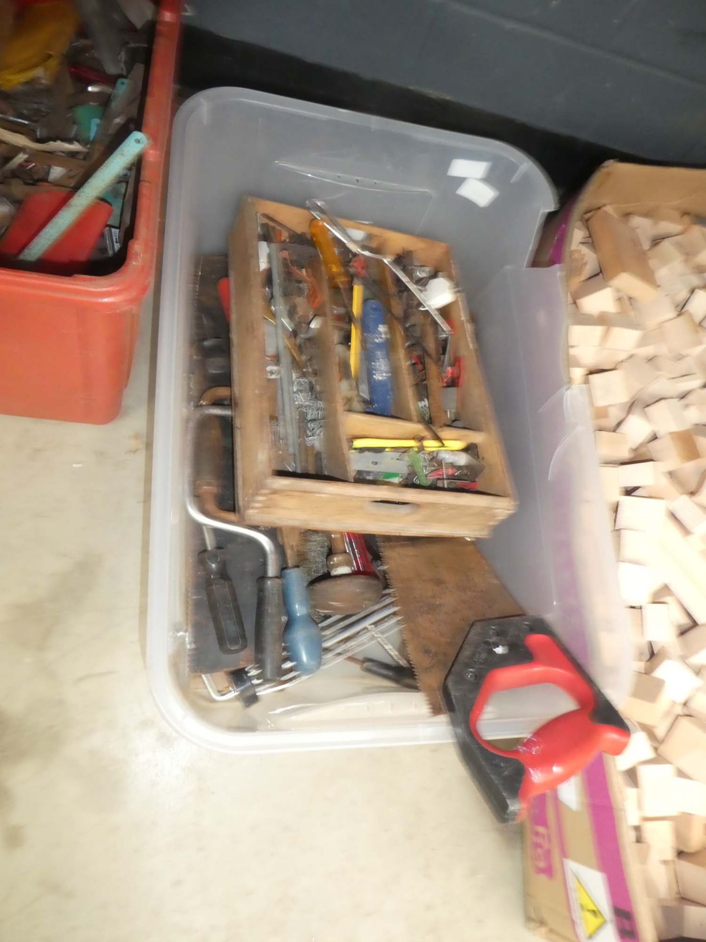 4 boxes of assorted garage tooling inc. hacksaws, saws, drills etc - Image 3 of 4