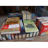 2 boxes containing Terry Pratchett novels plus Minecraft and other books