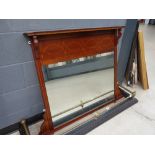 Edwardian mahogany overmantle