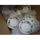 5595 - Box containing a quantity of Dutchess ivy patterned crockery