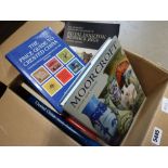 Box containing collectors guides and antique reference books