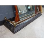 Brass and cast iron fire curb