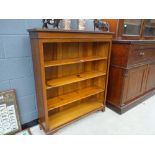 Victorian mahogany open fronted bookcase