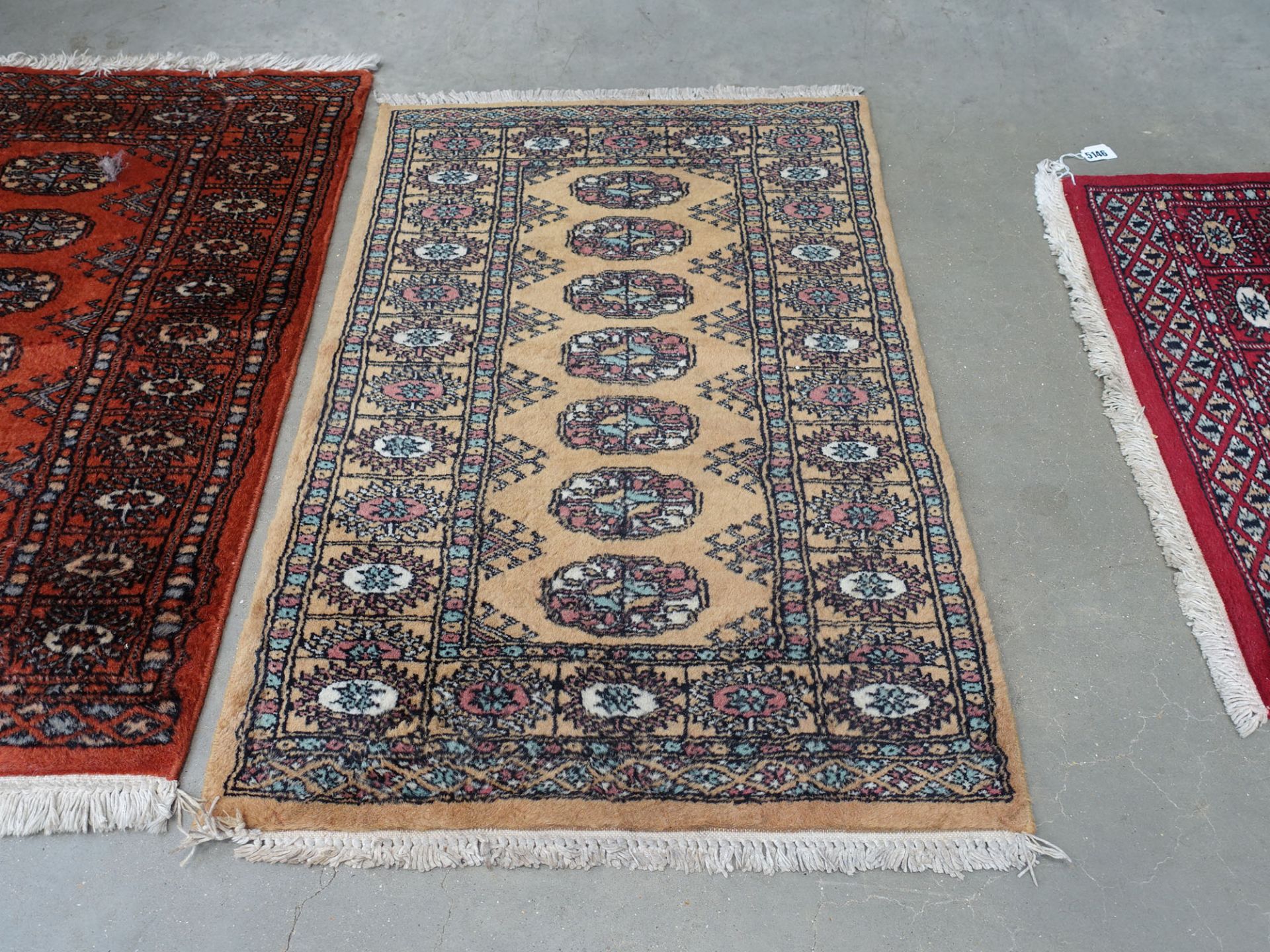 2 Bokhara prayer mats plus 2 others - Image 2 of 4