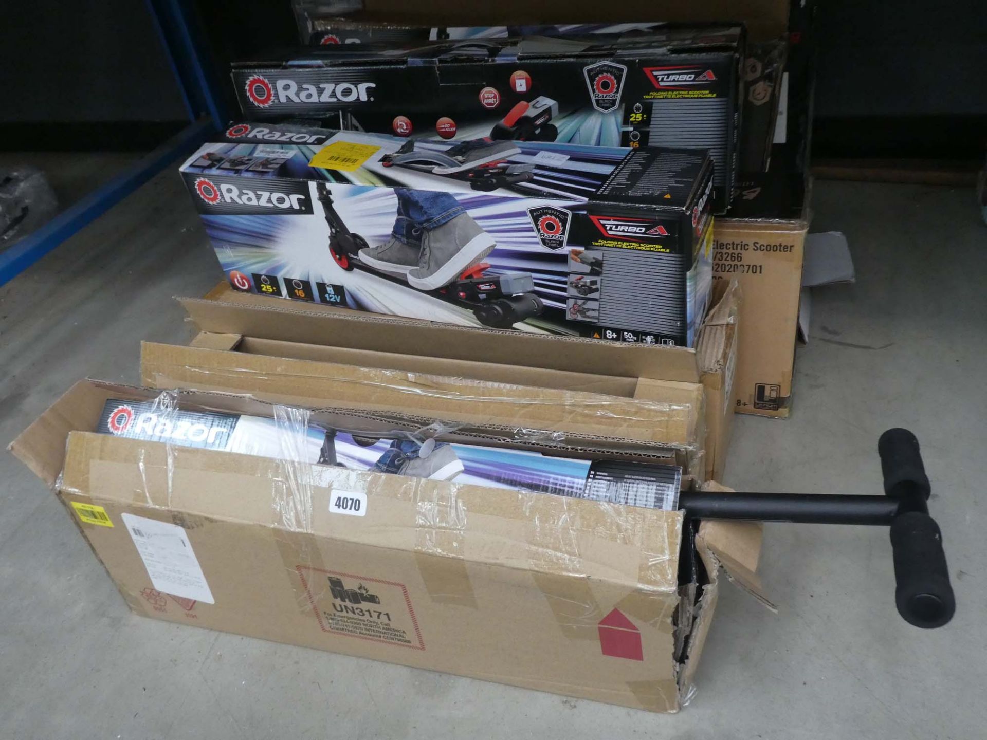 10 assorted boxed electric scooters