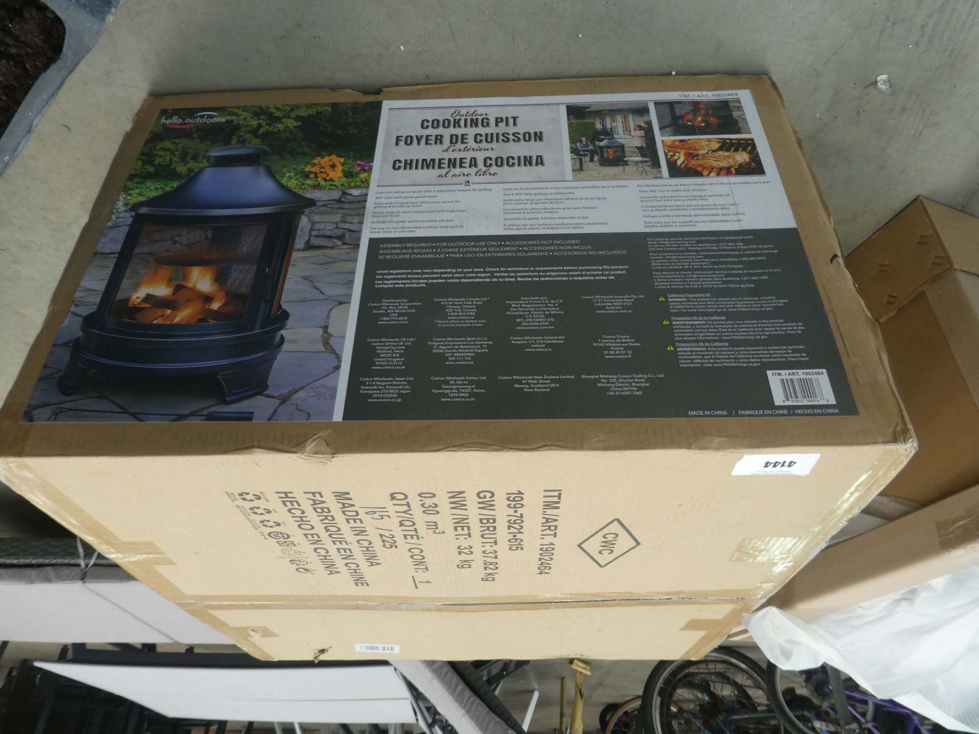 Boxed firepit/cooking pit
