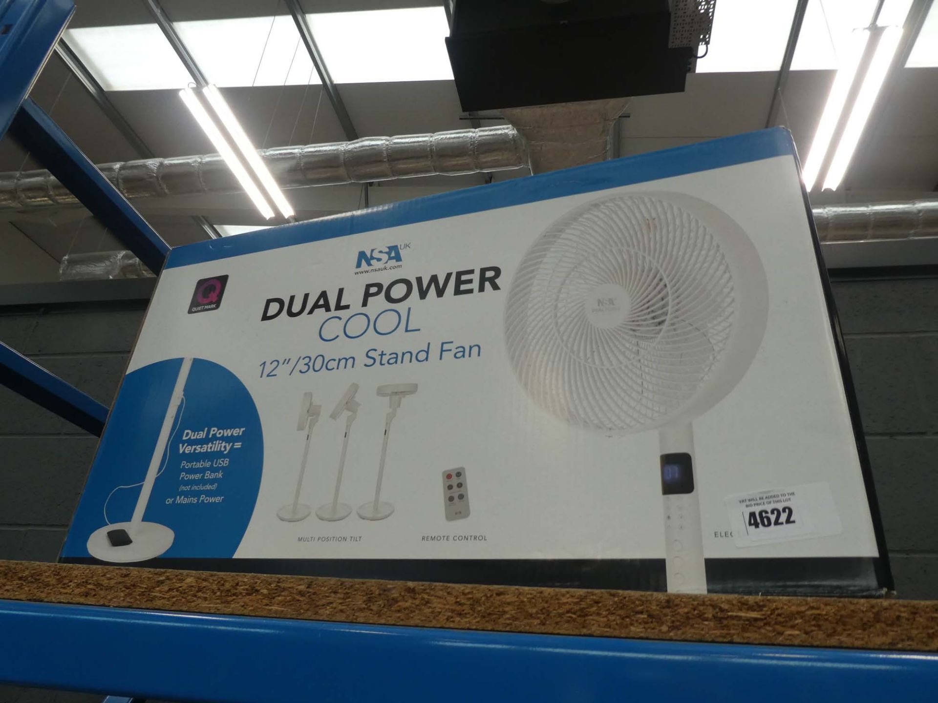 Dual Power Cool stand alone fan, boxed