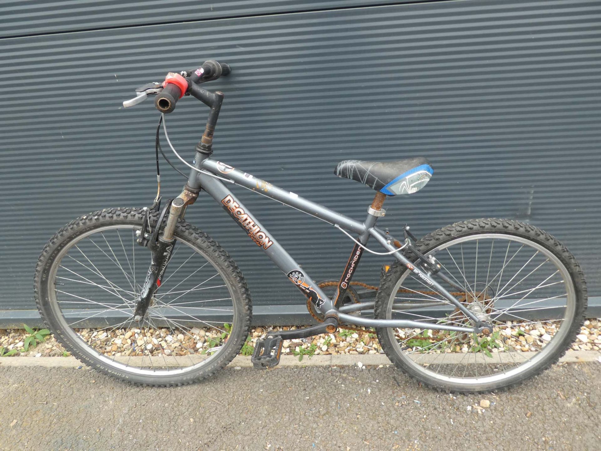 Grey Decathlon childs mountain bike