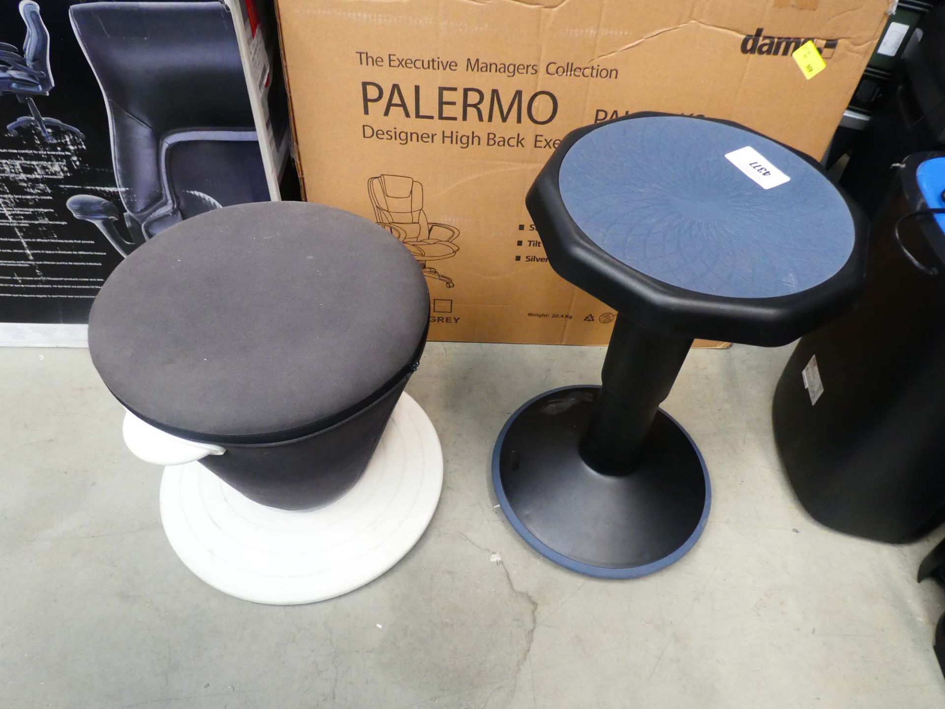 Wobble stool and one other