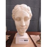 Plaster figure of a classical ladies head