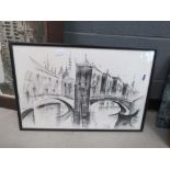 Framed and glazed print of Venice