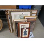 Large quantity of prints and maps to include - man in the library, classical figures, streetscapes