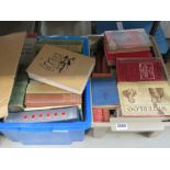 Two boxes of children's novels and reference books