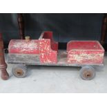 Wooden childs pushalong toy train