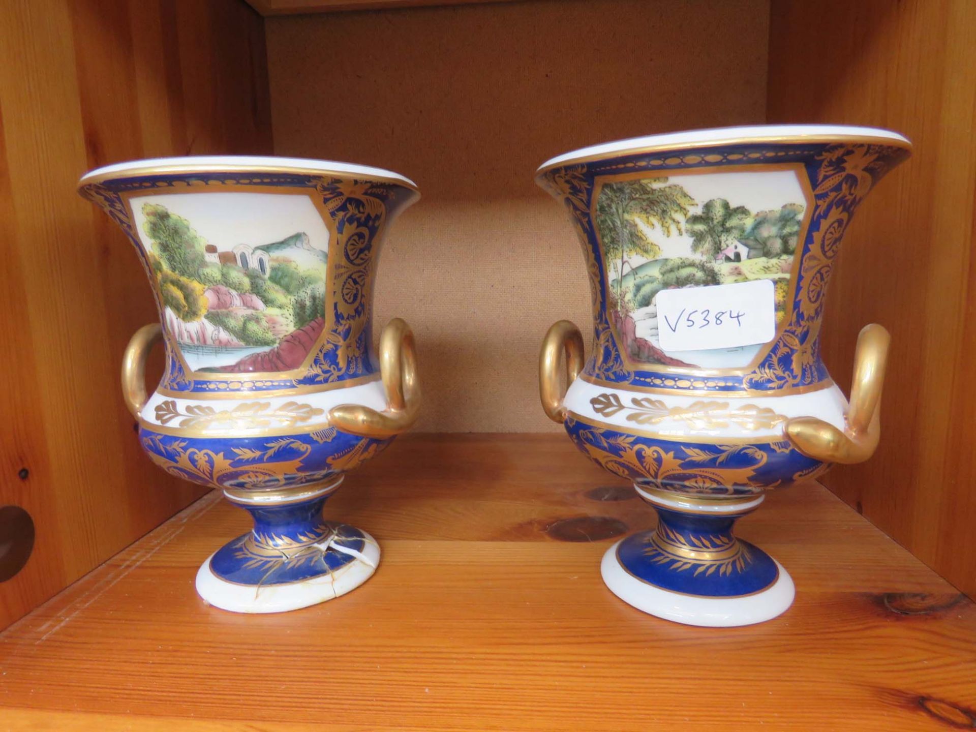 Pair of Meissen style vases