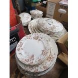 Quantity of floral patterned crockery