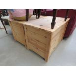 Two pine toy boxes