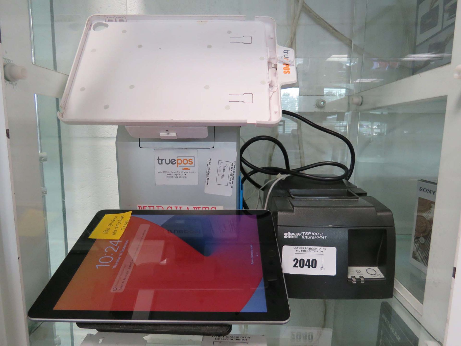 True POS stand for iPad together with an iPad 6th gen 32gb tablet and a Star Futureprint TSP 100