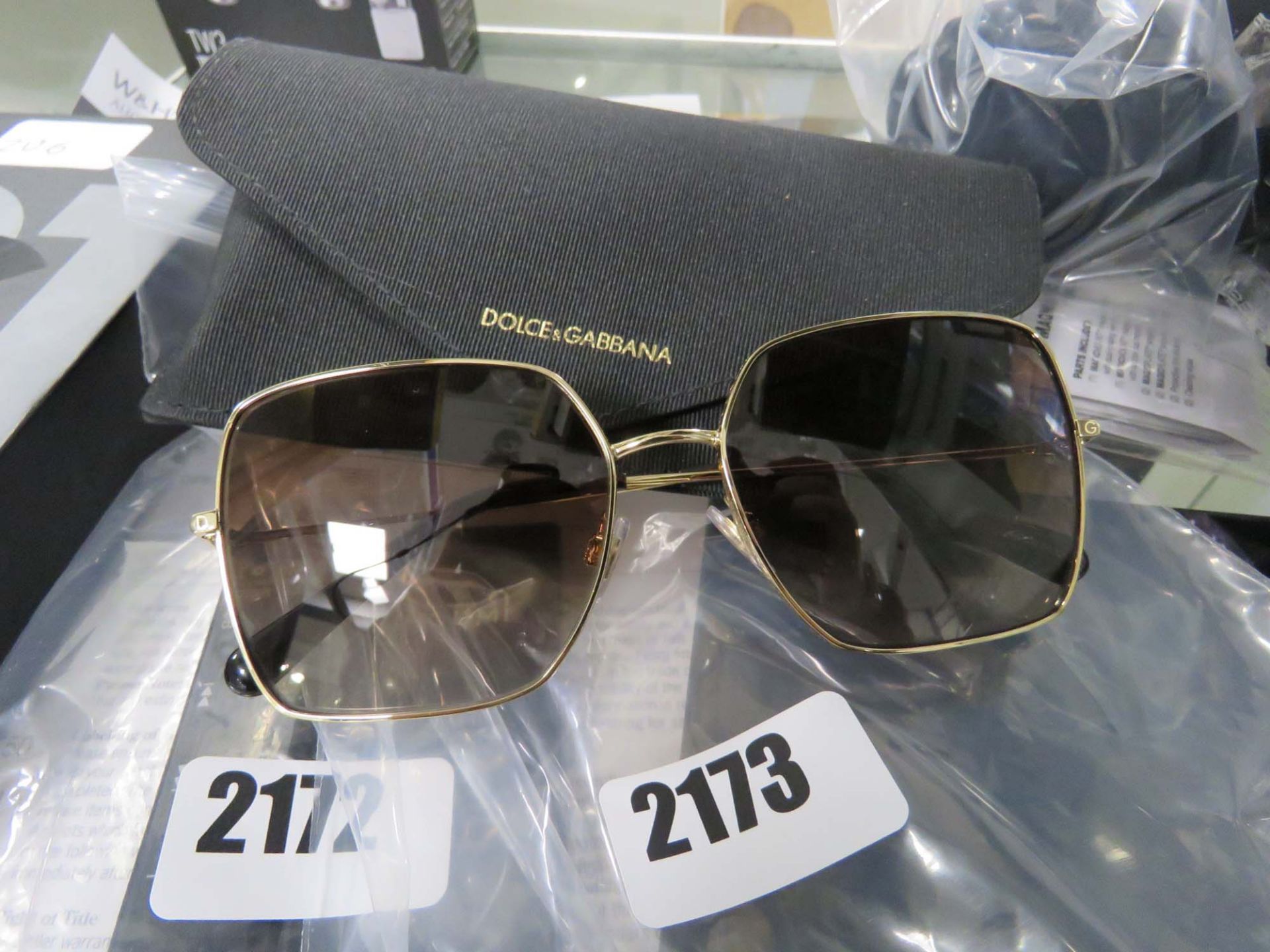 Pair of D & G sunglasses with carry case