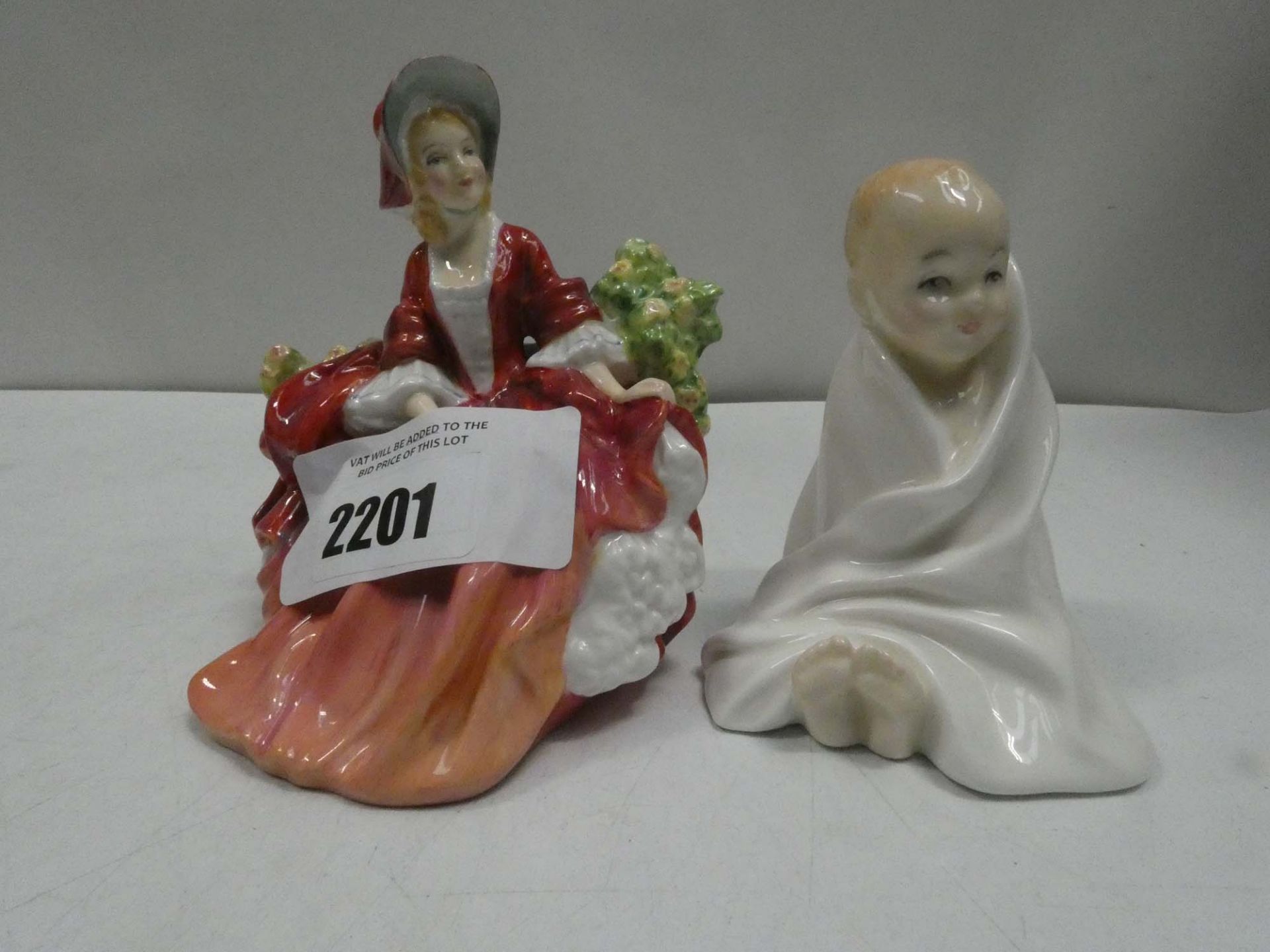 2x Royal Doulton figurines; 'Lydia' and 'This Little Pig'