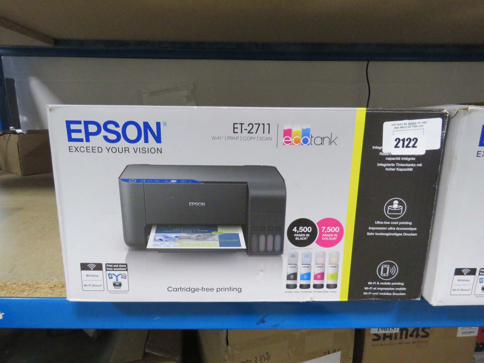 Epson ET2711 Ecotank printer in box